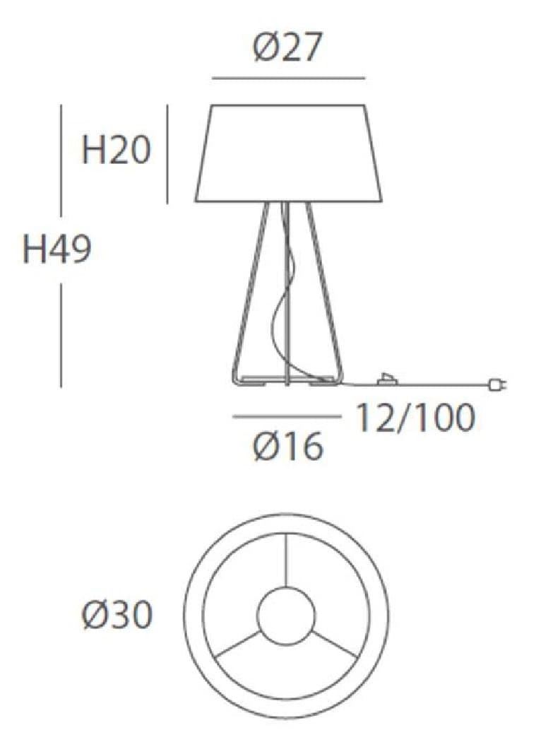 Lámpara de mesa moderna DRUM 01 - Imagen 2