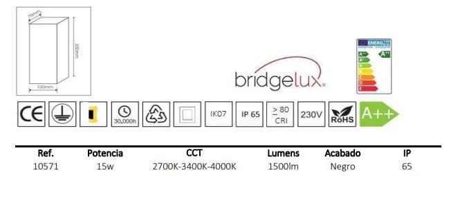 Aplique de exterior moderno KUBIC 15 - Imagen 2