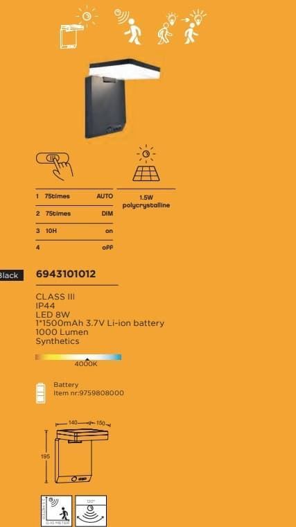 aplique de exterior solar moderno MOZE - Imagen 5