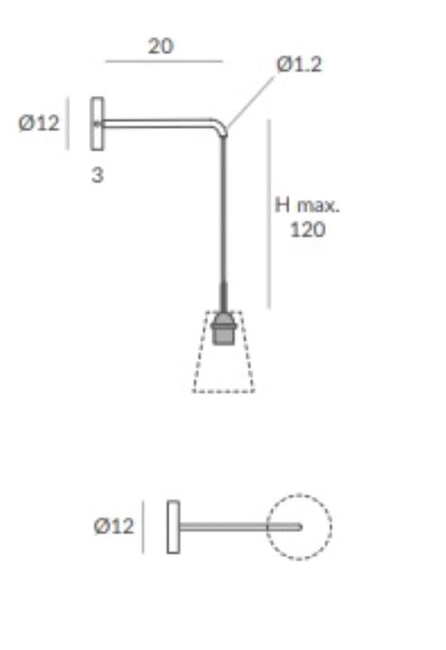 Aplique de Pared moderno 1 salida KIT/APL200 - Imagen 3