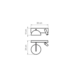 Aplique de pared moderno ABSIS A READER - Imagen 2