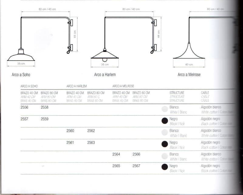 Aplique de pared moderno ARCO A MELROSE 40 - Imagen 2