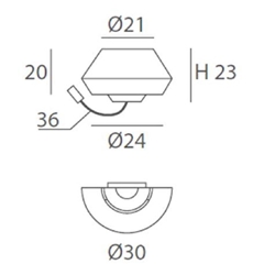 Aplique de pared moderno BANYO 22910 - Imagen 2