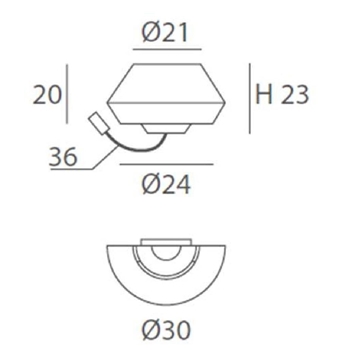 Aplique de pared moderno BANYO 22910 - Imagen 2