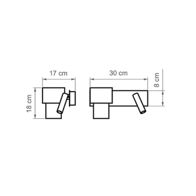 Aplique de pared moderno KAN A READER c/LECTOR - Imagen 4