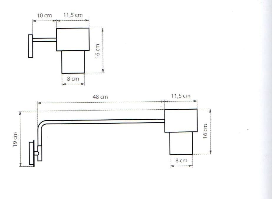 Aplique de pared moderno KAN L - Imagen 2