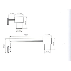 Aplique de pared moderno KAN L - Imagen 2