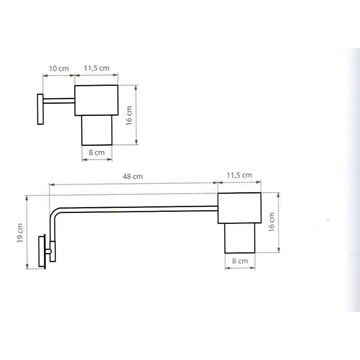 Aplique de pared moderno KAN L - Imagen 2