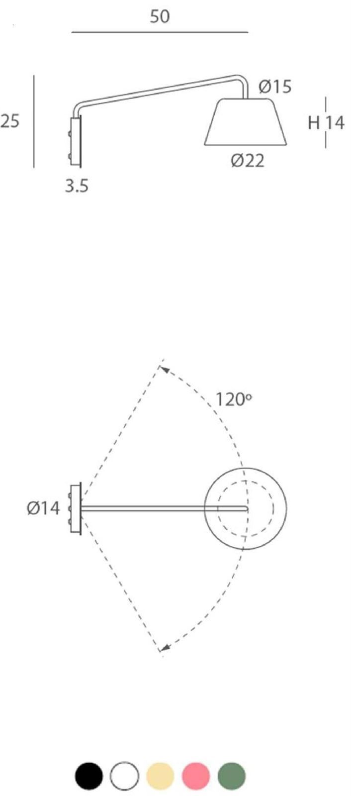 Aplique de pared moderno SENTO 22 I - Imagen 2