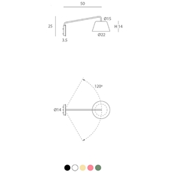 Aplique de pared moderno SENTO 22 I - Imagen 2