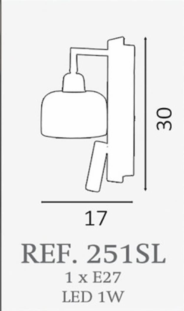 Aplique de pared moderno SILOS c/ brazo lector - Imagen 3