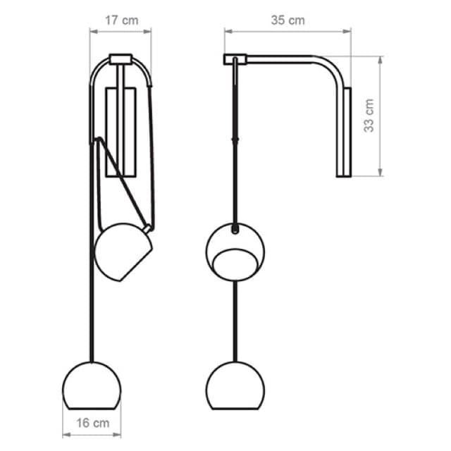 Aplique de pared moderno SIRIUS A1B - Imagen 5