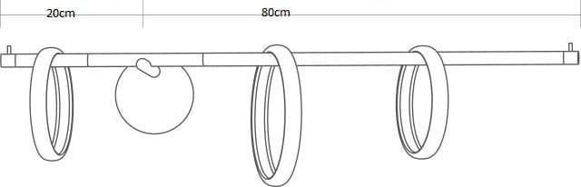 Aplique de pared moderno ULAOP APDX Derecho Blanco/Oro - Imagen 3