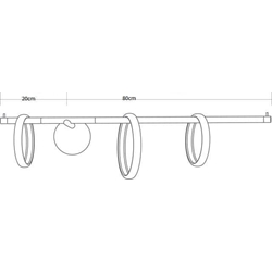 Aplique de  pared moderno ULAOP APDX derecho Negro/Oro - Imagen 2