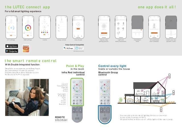 Aplique de pared o pica de suelo exterior moderno MINI LETO Connect - Imagen 7