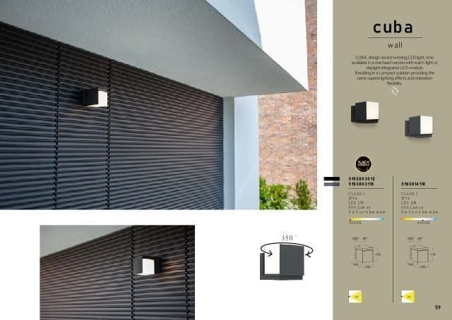 Aplique exterior de pared moderno CUBA Black Edition - Imagen 2