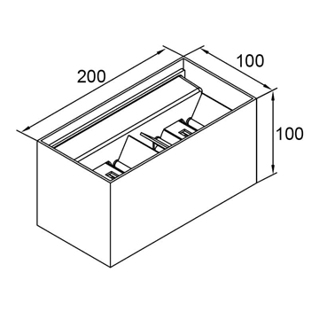 Aplique exterior de pared moderno DAVOS DOUBLE GOLD - Imagen 2