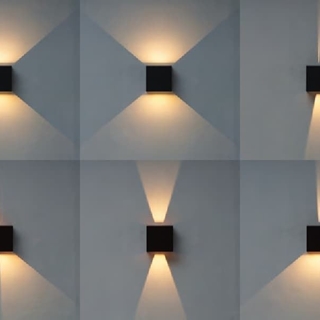 Aplique exterior de pared moderno DAVOS XL GOLD - Imagen 2