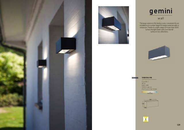 Aplique exterior de pared moderno GEMINI L - Imagen 3