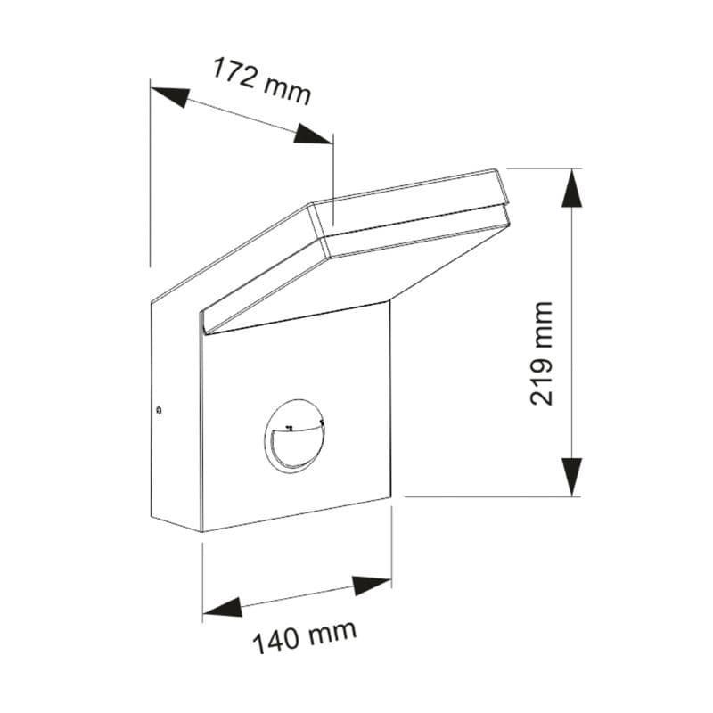 Aplique exterior de pared moderno NEO XL C/SENSOR - Imagen 4