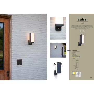 Aplique Lutec exterior de pared moderno CUBA Sensor - Imagen 2