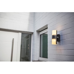 Aplique Lutec exterior de pared moderno CYRA doble c/ Sensor - Imagen 2