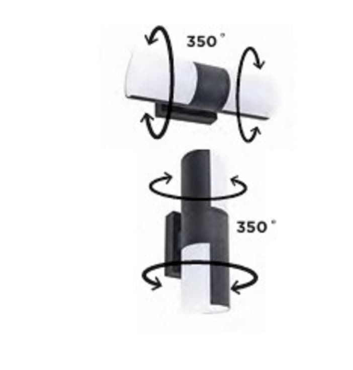 Aplique Lutec exterior de pared moderno CYRA doble c/ Sensor - Imagen 3