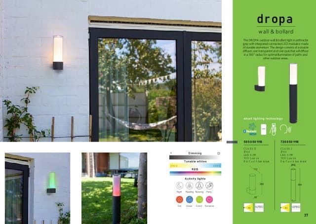 Aplique Lutec exterior de pared moderno DROPA Connect - Imagen 1