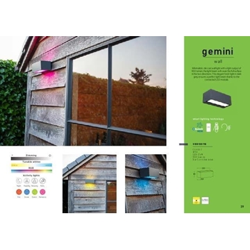Aplique Lutec exterior de pared moderno GEMINI Connect - Imagen 1