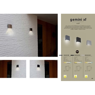 Aplique Lutec exterior de pared moderno GEMINI XF - Imagen 2