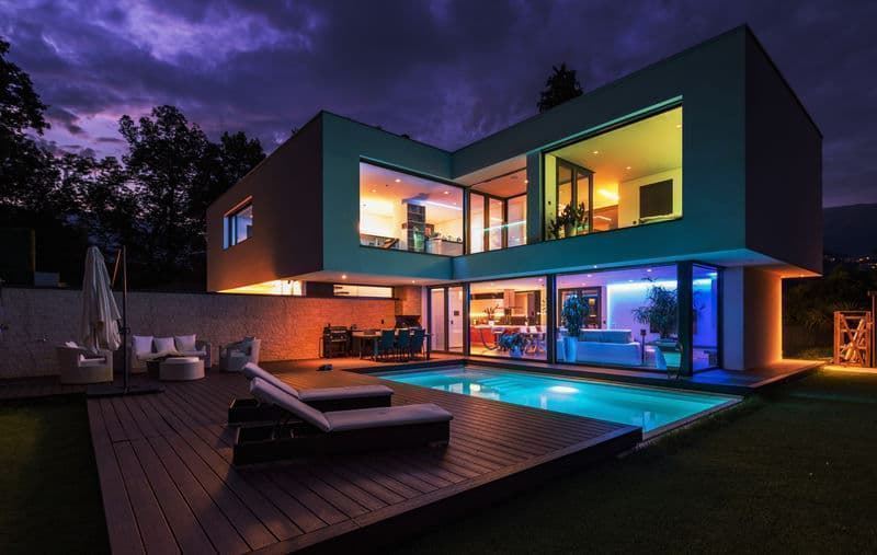 Aplique Lutec exterior de pared moderno QUBO Connect - Imagen 4
