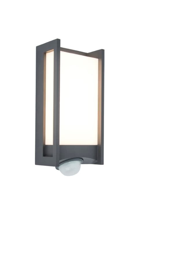 Aplique Lutec exterior de pared moderno QUBO L c/ Sensor - Imagen 1