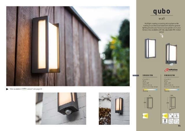 Aplique Lutec exterior de pared moderno QUBO L - Imagen 2