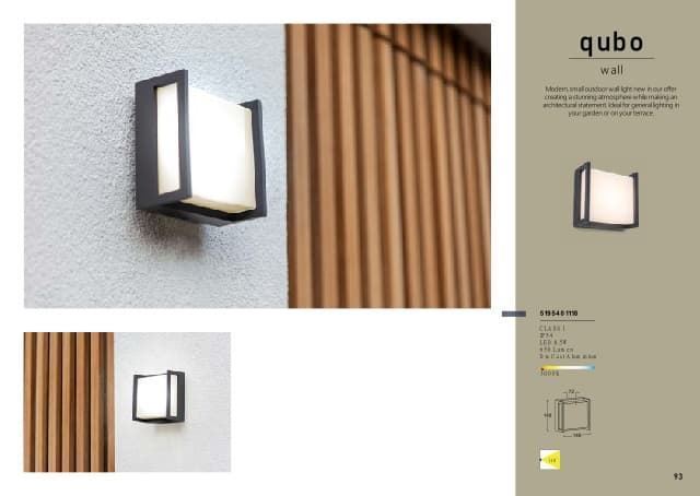 Aplique Lutec exterior de pared moderno QUBO S - Imagen 3