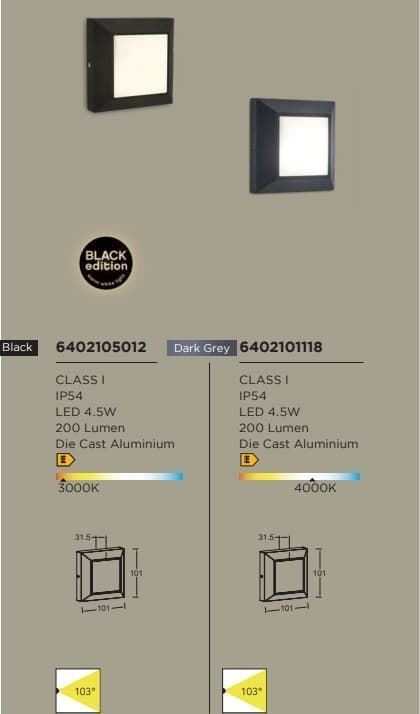 Aplique Lutec exterior de pared para señalización moderno HELENA S - Imagen 3