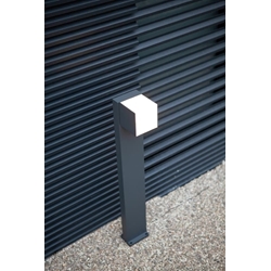 Baliza Lutec de exterior moderna CUBA Black Edition - Imagen 1