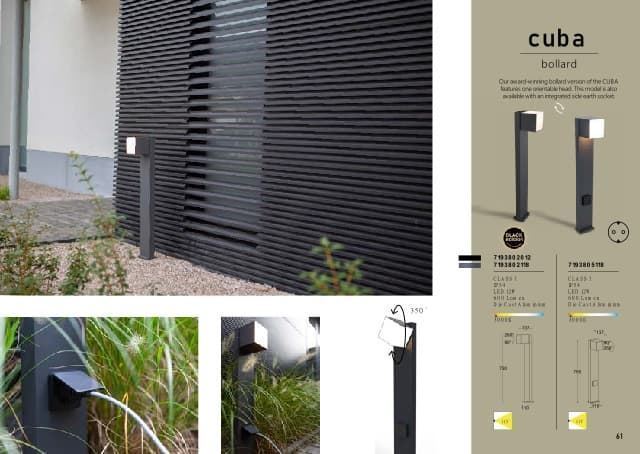 Baliza Lutec de exterior moderna CUBA Black Edition - Imagen 2