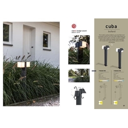 Baliza Lutec de exterior moderna CUBA Doble 3000ºK - Imagen 2