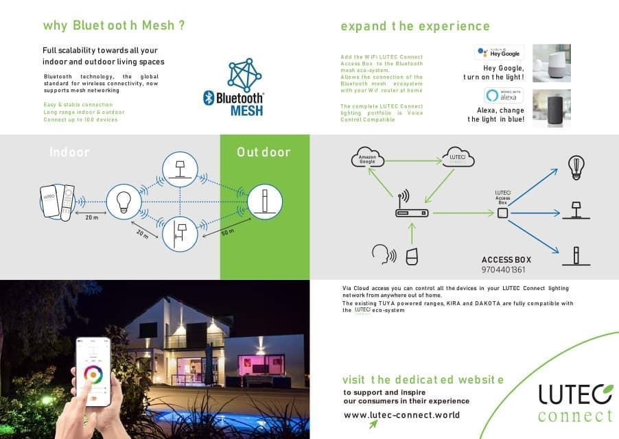Baliza Lutec exterior moderna DROPA Connect - Imagen 7
