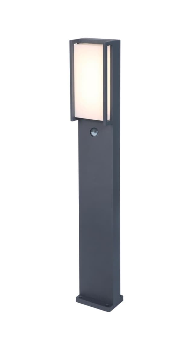 Baliza Lutec exterior moderna QUBO c/ Sensor - Imagen 1