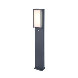 Baliza Lutec exterior moderna QUBO c/ Sensor - Imagen 1