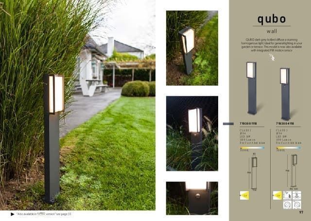 Baliza Lutec exterior moderna QUBO c/ Sensor - Imagen 3