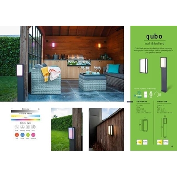 Baliza Lutec exterior moderno QUBO Connect - Imagen 1