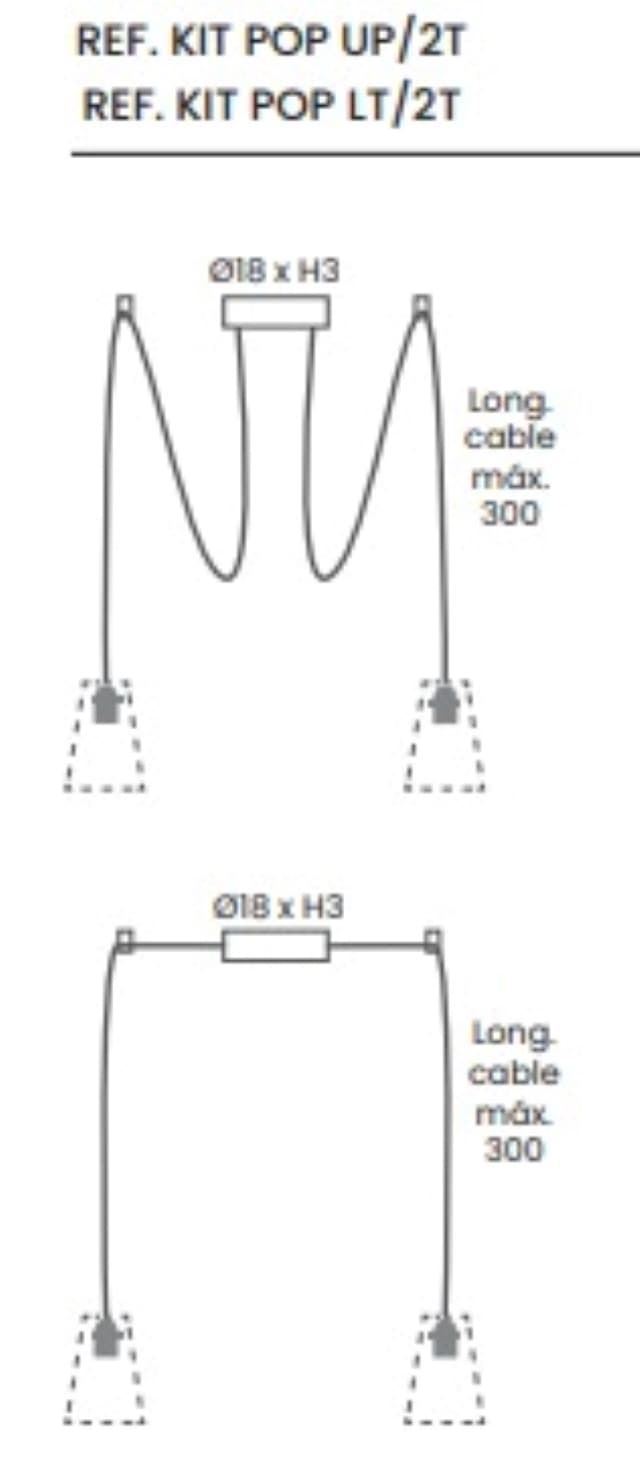 Colgante de techo 2 salida KIT POP LT - Imagen 5