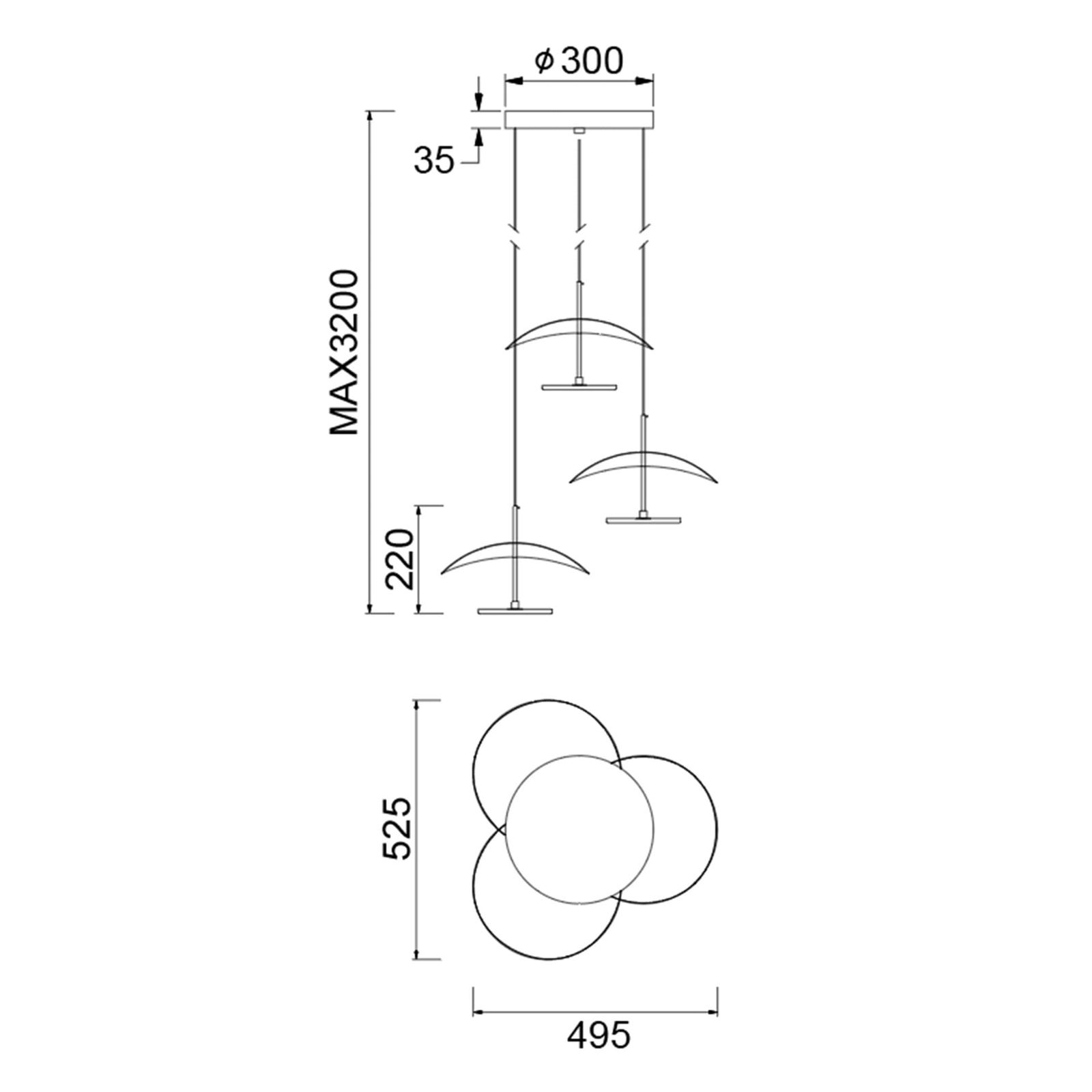 Colgante de techo moderno ABISAL 3L - Imagen 3
