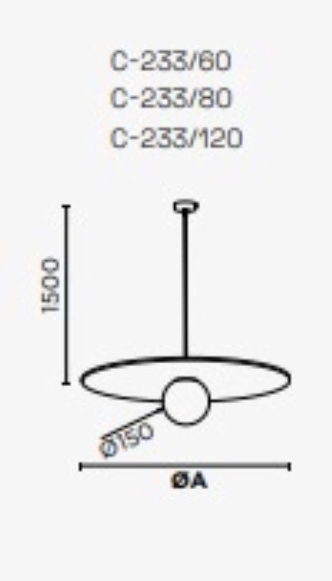 Colgante de techo moderno ACUSTIC C 233-120 - Imagen 3