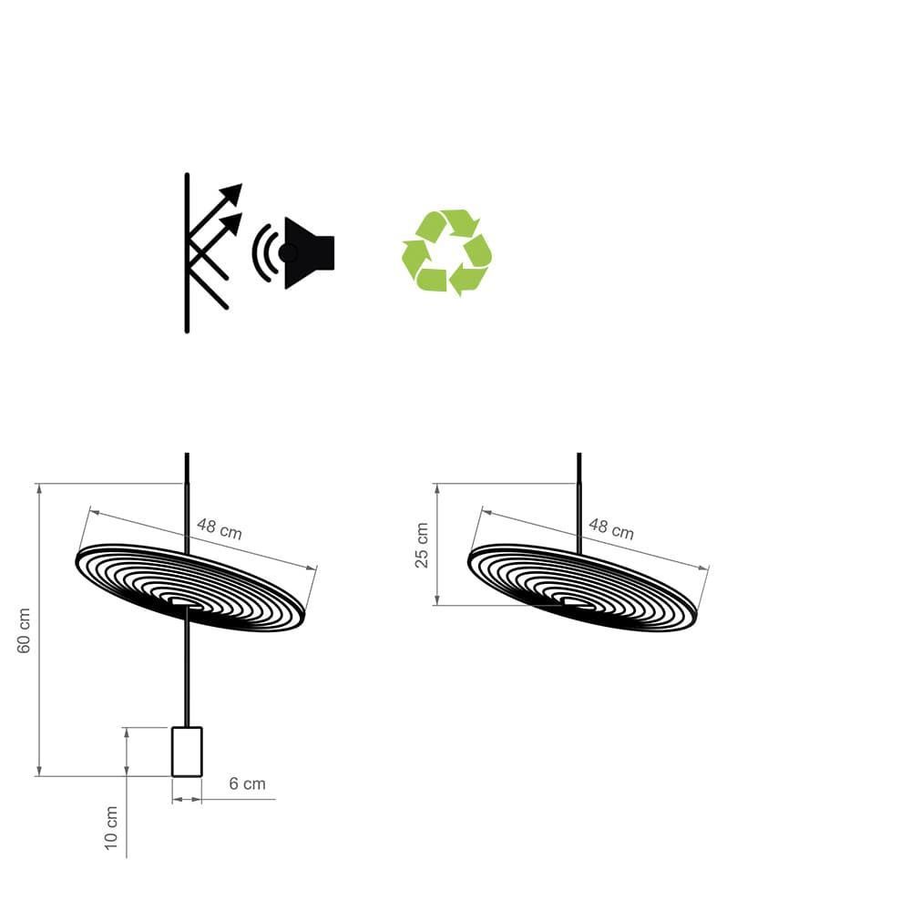 colgante de techo moderno CALMA c/ Spot - Imagen 5