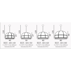 Colgante de techo moderno CAÑACOLOR ROMO Personalizable - Imagen 2