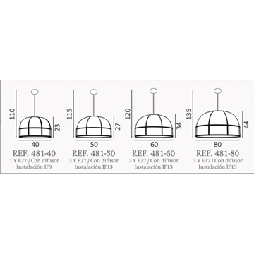 Colgante de techo moderno CAÑACOLOR ROMO Personalizable - Imagen 2