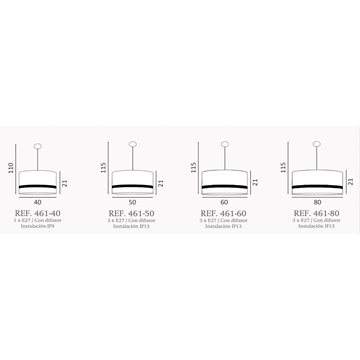 Colgante de techo moderno CAÑACOLOR TERC Personalizable - Imagen 2